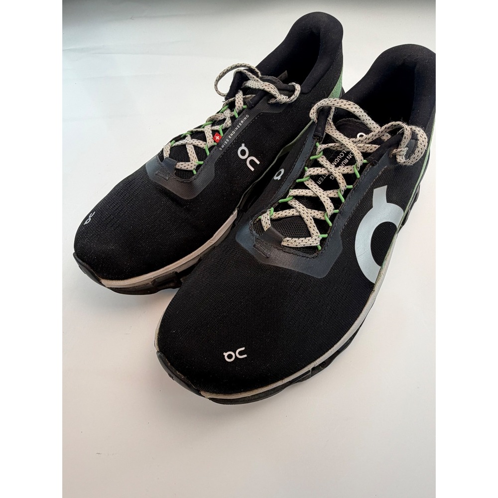 On Running Cloudstratus Mens 10 Black Silver Green Road Running Shoes 29.99845